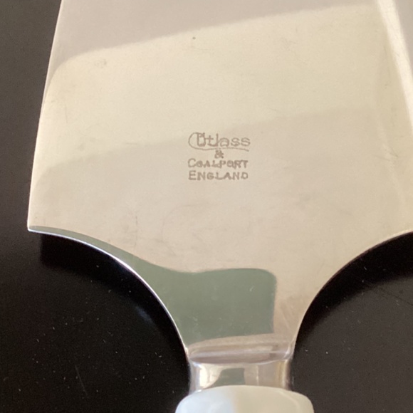 Cake Dessert Plate COALPORT SHREWSBURY VTG 10 3/8" Matching Knife Scalloped Rim - Picture 3 of 9